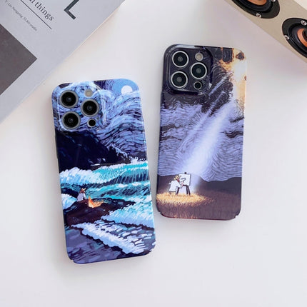 Precise Hole Oil Painting Pattern PC Phone Case, For iPhone 12 mini, For iPhone 12, For iPhone 12 Pro, For iPhone 12 Pro Max