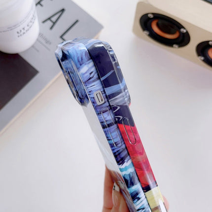 Precise Hole Oil Painting Pattern PC Phone Case, For iPhone 14, For iPhone 14 Plus, For iPhone 14 Pro, For iPhone 14 Pro Max