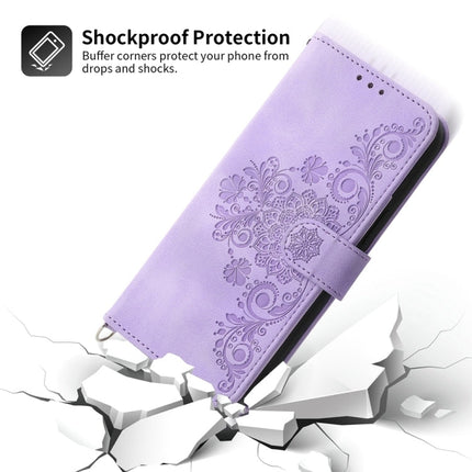 Skin Feel Flowers Embossed Wallet Leather Phone Case, For Honor X8b, For Honor 100 Pro, For Honor 100, For Honor X9b
