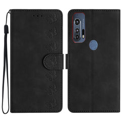 Seven Butterflies Embossed Leather Phone Case, For Motorola Moto G9, For Motorola Moto E 2020, For Motorola Edge+ 2020, For Motorola Moto G8 Play
