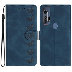Seven Butterflies Embossed Leather Phone Case, For Motorola Moto G9, For Motorola Moto E 2020, For Motorola Edge+ 2020, For Motorola Moto G8 Play