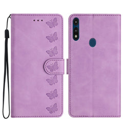Seven Butterflies Embossed Leather Phone Case, For Motorola Moto G9, For Motorola Moto E 2020, For Motorola Edge+ 2020, For Motorola Moto G8 Play