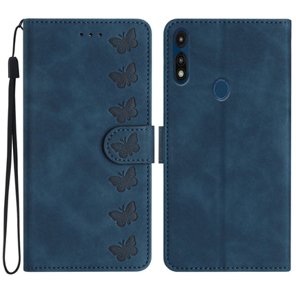 Seven Butterflies Embossed Leather Phone Case, For Motorola Moto G9, For Motorola Moto E 2020, For Motorola Edge+ 2020, For Motorola Moto G8 Play