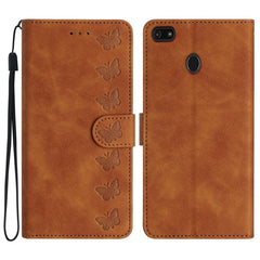 Seven Butterflies Embossed Leather Phone Case, For Motorola One Action, For Motorola Moto E6 Play, For Motorola Moto G7 Power