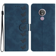 Seven Butterflies Embossed Leather Phone Case, For Motorola One Action, For Motorola Moto E6 Play, For Motorola Moto G7 Power