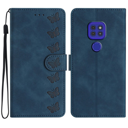 Seven Butterflies Embossed Leather Phone Case, For Motorola Moto G9, For Motorola Moto E 2020, For Motorola Edge+ 2020, For Motorola Moto G8 Play