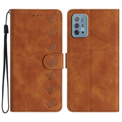 Seven Butterflies Embossed Leather Phone Case, For Motorola Moto G31, For Motorola Moto G60, For Motorola Moto G10, For Motorola Moto G50