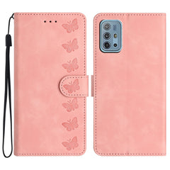 Seven Butterflies Embossed Leather Phone Case, For Motorola Moto G31, For Motorola Moto G60, For Motorola Moto G10, For Motorola Moto G50