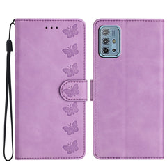 Seven Butterflies Embossed Leather Phone Case, For Motorola Moto G31, For Motorola Moto G60, For Motorola Moto G10, For Motorola Moto G50