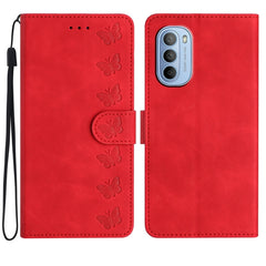 Seven Butterflies Embossed Leather Phone Case, For Motorola Moto G31, For Motorola Moto G60, For Motorola Moto G10, For Motorola Moto G50