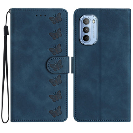 Seven Butterflies Embossed Leather Phone Case, For Motorola Moto G31, For Motorola Moto G60, For Motorola Moto G10, For Motorola Moto G50