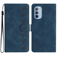 Seven Butterflies Embossed Leather Phone Case, For Motorola Moto G31, For Motorola Moto G60, For Motorola Moto G10, For Motorola Moto G50