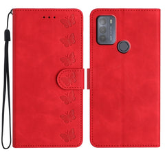 Seven Butterflies Embossed Leather Phone Case, For Motorola Moto G31, For Motorola Moto G60, For Motorola Moto G10, For Motorola Moto G50