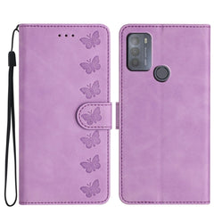 Seven Butterflies Embossed Leather Phone Case, For Motorola Moto G31, For Motorola Moto G60, For Motorola Moto G10, For Motorola Moto G50
