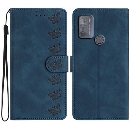 Seven Butterflies Embossed Leather Phone Case, For Motorola Moto G31, For Motorola Moto G60, For Motorola Moto G10, For Motorola Moto G50