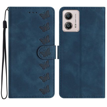 Seven Butterflies Embossed Leather Phone Case, For Motorola Moto G73, For Motorola Moto E22, For Motorola Moto G42, For Motorola Moto G62