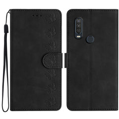 Seven Butterflies Embossed Leather Phone Case, For Motorola One Action, For Motorola Moto E6 Play, For Motorola Moto G7 Power