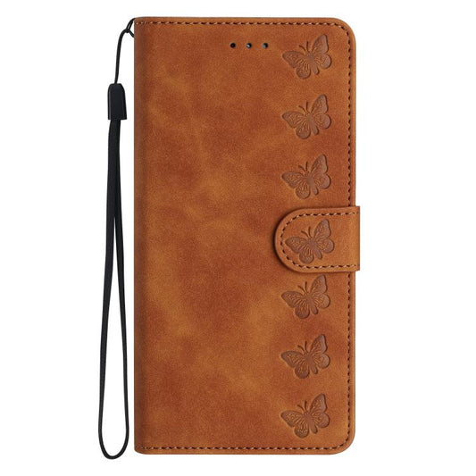 Seven Butterflies Embossed Leather Phone Case, For Motorola Moto E15, For Motorola Moto G05, For Motorola Moto G15, For Motorola Edge 50 5G