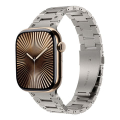 Double Rows Metal Watch Band, For Apple Watch Series 10 46mm, For Apple Watch Series 10 42mm, For Apple Watch SE 2023 44mm, For Apple Watch SE 2023 40mm, For Apple Watch Ultra 2 49mm, For Apple Watch 9 45mm, For Apple Watch 9 41mm����������������������...