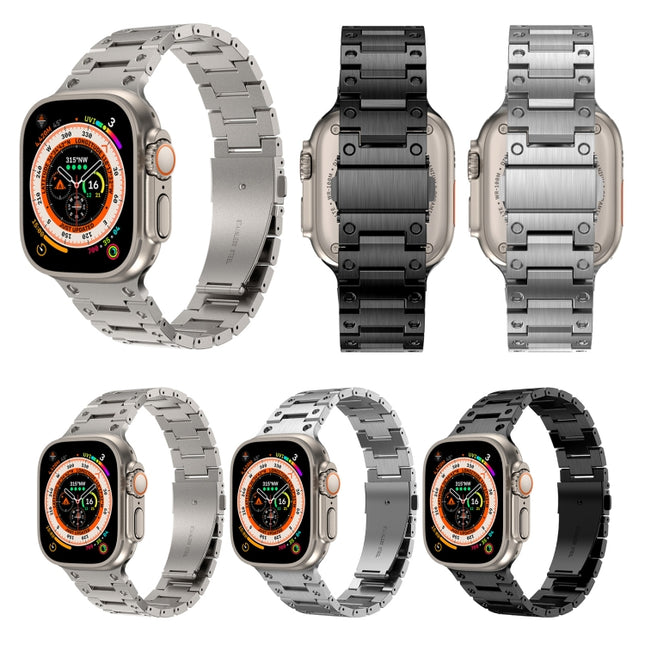 Double Rows Metal Watch Band, For Apple Watch 8 41mm, For Apple Watch 8 45mm, For Apple Watch SE 2022 40mm, For Apple Watch SE 2022 44mm, For Apple Watch 7 41mm, For Apple Watch 7 45mm, For Apple Watch SE 40mm, For Apple Watch SE 44mm