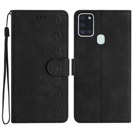 Seven Butterflies Embossed Leather Phone Case, For Samsung Galaxy S24 5G, For Samsung Galaxy A20e, For Samsung Galaxy A20s, For Samsung Galaxy A22 4G