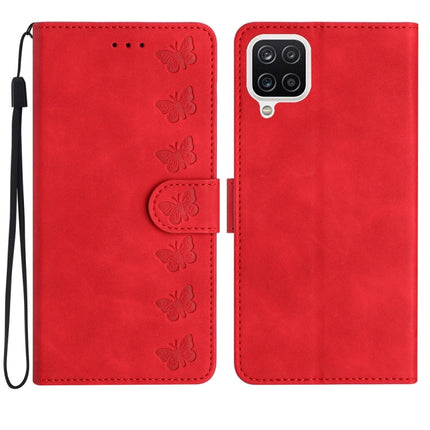Seven Butterflies Embossed Leather Phone Case, For Samsung Galaxy S24 5G, For Samsung Galaxy A20e, For Samsung Galaxy A20s, For Samsung Galaxy A22 4G