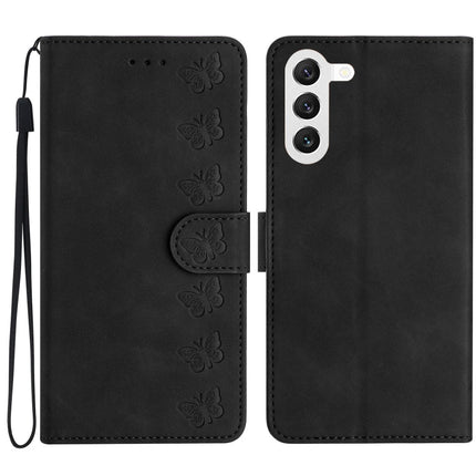 Seven Butterflies Embossed Leather Phone Case, For Samsung Galaxy S24 5G, For Samsung Galaxy A20e, For Samsung Galaxy A20s, For Samsung Galaxy A22 4G