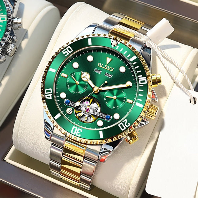 OLEVS 6605 Men Multifunctional Waterproof Mechanical Watch