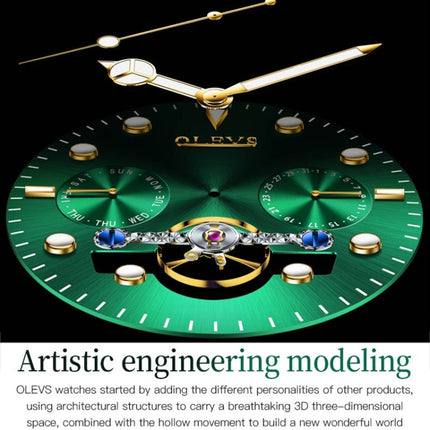 OLEVS 6605 Men Multifunctional Waterproof Mechanical Watch