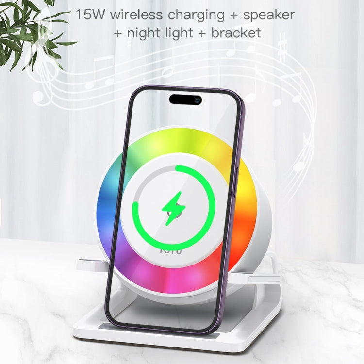 TOTU M6064Q 4 in 1 Multifunctional Wireless Charging Bluetooth Speaker, M6064Q