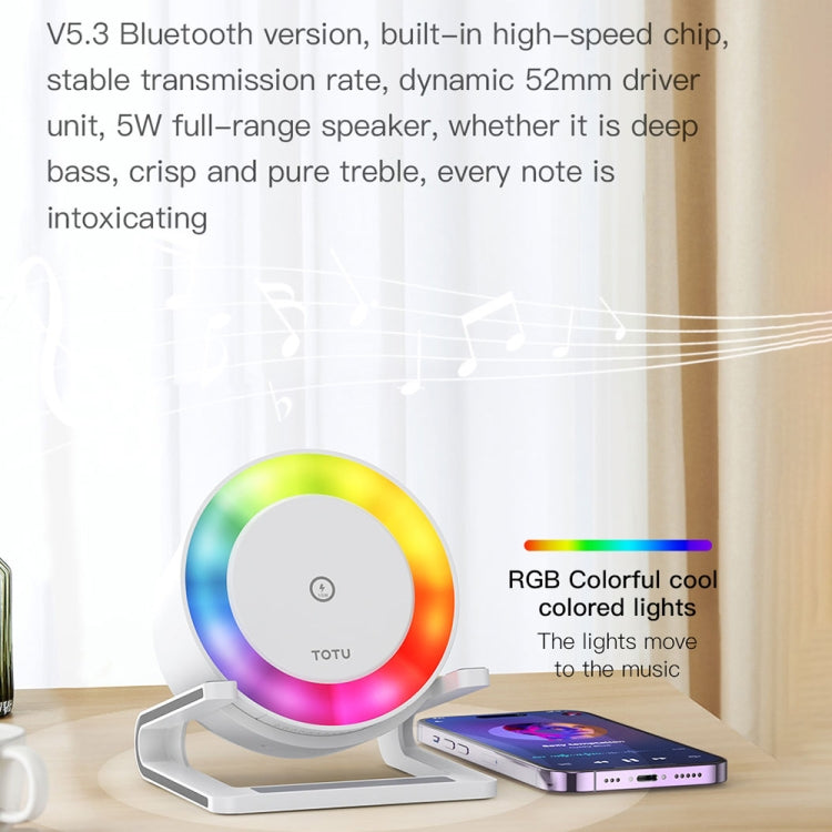 TOTU M6064Q 4 in 1 Multifunctional Wireless Charging Bluetooth Speaker, M6064Q