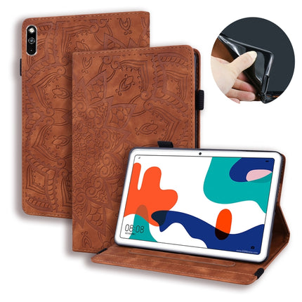 Calf Pattern Double Folding Design Embossed Leather Case with Holder & Card Slots & Pen Slot & Elastic Band, For Huawei MatePad 10.4, For Huawei MediaPad M6 10.8, For Lenovo Tab M8 TB-8505F 8505X 8.0