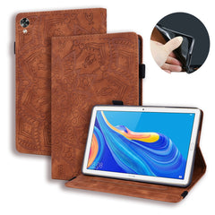 Calf Pattern Double Folding Design Embossed Leather Case with Holder & Card Slots & Pen Slot & Elastic Band, For Huawei MatePad 10.4, For Huawei MediaPad M6 10.8, For Lenovo M10 plus 10.3, For Lenovo Tab E10/ TB X104F, For Lenovo Tab M8 TB-8505F 8505X 8.0