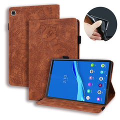 Calf Pattern Double Folding Design Embossed Leather Case with Holder & Card Slots & Pen Slot & Elastic Band, For Huawei MatePad 10.4, For Huawei MediaPad M6 10.8, For Lenovo M10 plus 10.3, For Lenovo Tab E10/ TB X104F, For Lenovo Tab M8 TB-8505F 8505X 8.0