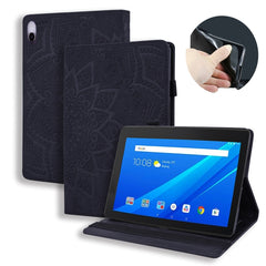 Calf Pattern Double Folding Design Embossed Leather Case with Holder & Card Slots & Pen Slot & Elastic Band, For Huawei MatePad 10.4, For Huawei MediaPad M6 10.8, For Lenovo M10 plus 10.3, For Lenovo Tab E10/ TB X104F, For Lenovo Tab M8 TB-8505F 8505X 8.0