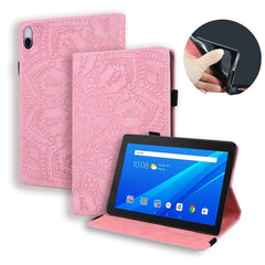 Calf Pattern Double Folding Design Embossed Leather Case with Holder & Card Slots & Pen Slot & Elastic Band, For Huawei MatePad 10.4, For Huawei MediaPad M6 10.8, For Lenovo M10 plus 10.3, For Lenovo Tab E10/ TB X104F, For Lenovo Tab M8 TB-8505F 8505X 8.0