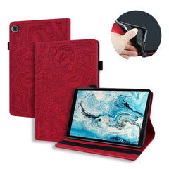 Calf Pattern Double Folding Design Embossed Leather Case with Holder & Card Slots & Pen Slot & Elastic Band, For Huawei MatePad 10.4, For Huawei MediaPad M6 10.8, For Lenovo M10 plus 10.3, For Lenovo Tab E10/ TB X104F, For Lenovo Tab M8 TB-8505F 8505X 8.0