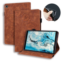 Calf Pattern Double Folding Design Embossed Leather Case with Holder & Card Slots & Pen Slot & Elastic Band, For Huawei MatePad 10.4, For Huawei MediaPad M6 10.8, For Lenovo M10 plus 10.3, For Lenovo Tab E10/ TB X104F, For Lenovo Tab M8 TB-8505F 8505X 8.0