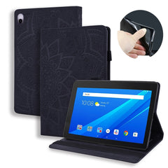 Calf Pattern Double Folding Design Embossed Leather Case with Holder & Card Slots & Pen Slot & Elastic Band, For Huawei MatePad 10.4, For Huawei MediaPad M6 10.8, For Lenovo M10 plus 10.3, For Lenovo Tab E10/ TB X104F, For Lenovo Tab M8 TB-8505F 8505X 8.0