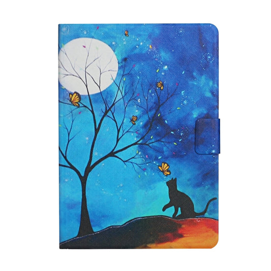 Colored Drawing Pattern Horizontal Flip Leather Case with Holder & Card Slots