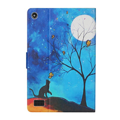 Colored Drawing Pattern Horizontal Flip Leather Case with Holder & Card Slots