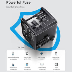 Yesido MC-10 3 USB + Type-C Ports Multi-function Universal Travel Adapter Plug