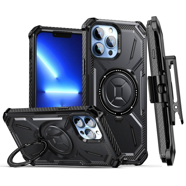 Armor Series Holder Phone Case with Back Clip, For iPhone 13 Pro Max, For iPhone 13 Pro, For iPhone 13, For iPhone 12 Pro Max