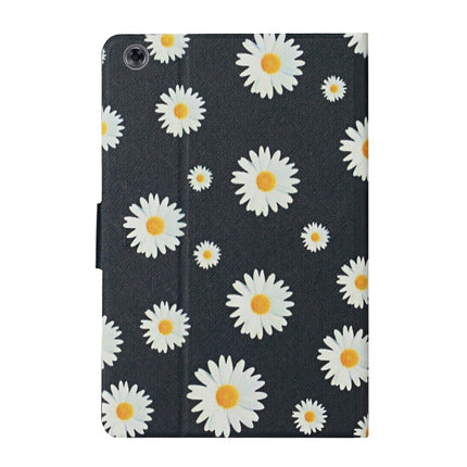 Flower Pattern Horizontal Flip Leather Case with Card Slots & Holder, For Huawei MediaPad M5 lite 10.1, For Huawei MediaPad T5, For Lenovo Tab M10, For Lenovo Tab M10 Plus