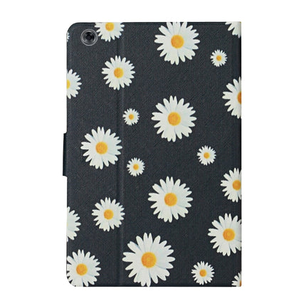 Flower Pattern Horizontal Flip Leather Case with Card Slots & Holder, For Huawei MediaPad M5 lite 10.1, For Huawei MediaPad T5, For Lenovo Tab M10, For Lenovo Tab M10 Plus
