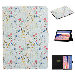 Flower Pattern Horizontal Flip Leather Case with Card Slots & Holder, For Huawei MediaPad M5 lite 10.1, For Huawei MediaPad T5, For Lenovo Tab M10, For Lenovo Tab M10 Plus, For Samsung Galaxy Tab A 8.0 2019
