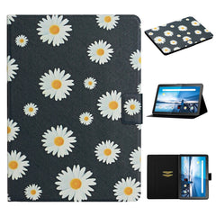 Flower Pattern Horizontal Flip Leather Case with Card Slots & Holder, For Huawei MediaPad M5 lite 10.1, For Huawei MediaPad T5, For Lenovo Tab M10, For Lenovo Tab M10 Plus, For Samsung Galaxy Tab A 8.0 2019