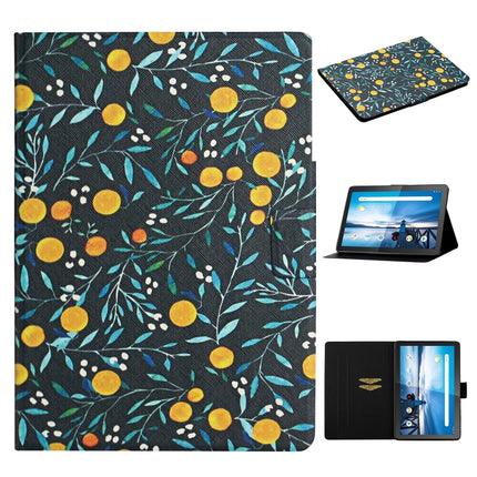 Flower Pattern Horizontal Flip Leather Case with Card Slots & Holder, For Huawei MediaPad M5 lite 10.1, For Huawei MediaPad T5, For Lenovo Tab M10, For Lenovo Tab M10 Plus