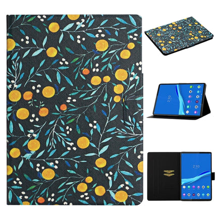 Flower Pattern Horizontal Flip Leather Case with Card Slots & Holder, For Huawei MediaPad M5 lite 10.1, For Huawei MediaPad T5, For Lenovo Tab M10, For Lenovo Tab M10 Plus