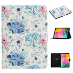For Samsung Galaxy Tab A 10.1 (2019) / Blue Flower On White